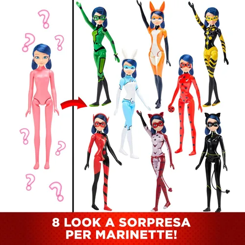 Vista 2 de Miraculous Ladybug Magic Heroez Reveal - Muñeca que cambia de color Marinette se transforma en disfraces sorpresa con esta muñeca de revelación