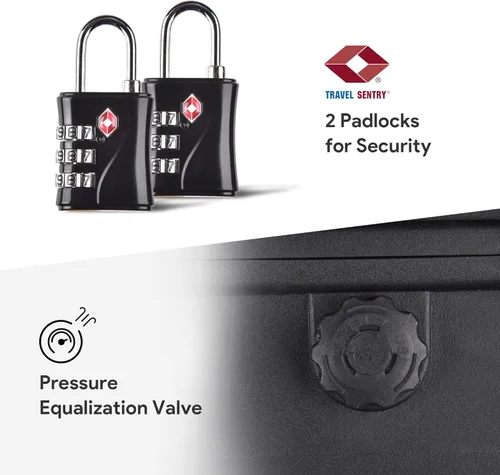 Vista 4 de AW 40"/53" Rifle Gun Case Hard Long Gun Case Portable Gun Cases For Rifles Waterproof Impact Resistance Explosion Resistance with TSA Padlock Valve