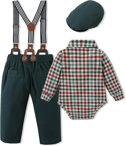 Vista 9 de SANMIO Ropa de bebé niño 0-18M Traje de bebé niños 4 unids Ropa de vestido de bebé Conjunto de esmoquin para bebés