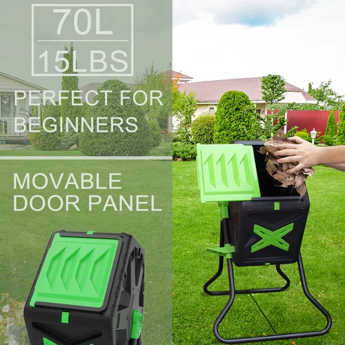 Vista 6 de SQUEEZE master Vaso de compostaje ligero de una sola cámara para compost de 18.5 galones/70L