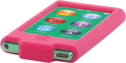 Vista 3 de Funda de silicona para iPod Nano 7ª generación, color rosa, pieza de repuesto del paquete completo TuneBand