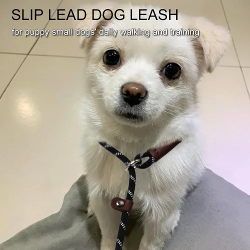 Vista 4 de Correa antideslizante de 7 pies para perros pequeños, correa de entrenamiento para cachorros sin tirones, correa de cuerda antideslizante ligera
