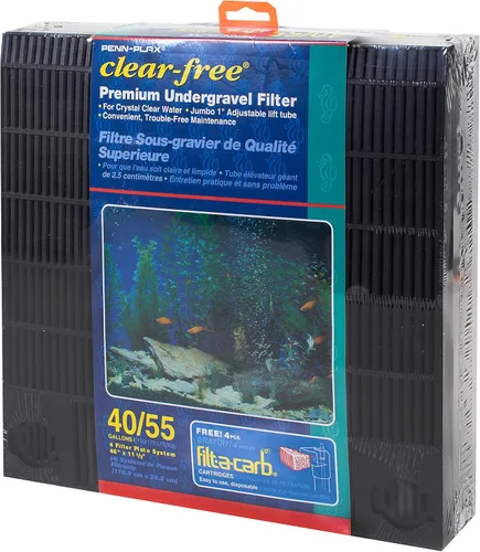 Vista 3 de Penn-Plax Filtro de acuario Undergravel para tanques de 40-55 galones Tubería estándar de línea aérea para acuarios