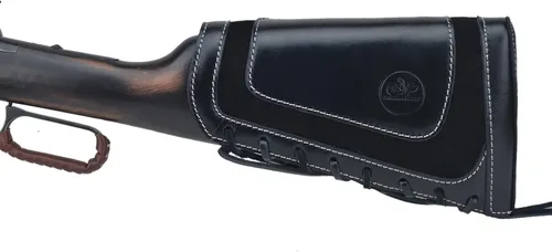 Vista 2 de Culata de cuero completo para pistola de caza, bolsas de soporte de munición para rifles, ajuste universal