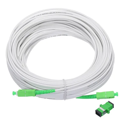 Vista 14 de MECCANIXITY Cable de conexión de fibra óptica simple OS2 de 3.3 pies de modo único LSZH SC/APC-SC/APC puente blindado negro óptico para redes LAN