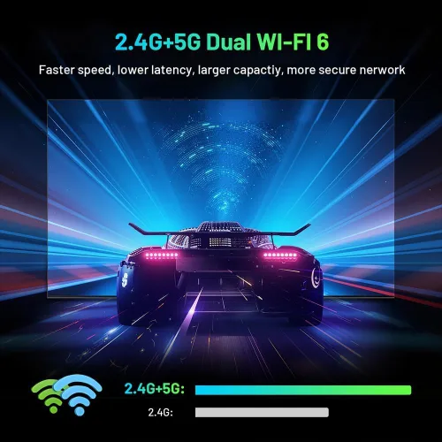 Vista 7 de Android TV Box, Android Box 14.0 2GB RAM 32GB ROM Rk3518 Quad Core ARM Cortex -A53 4K Soporte 2.4G/5.0GHz Dual WiFi6 BT 5.0 USB 3.0 Smart TV Box