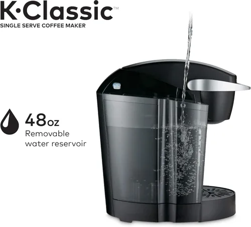 Vista 6 de Keurig K -Classic - Cafetera para Cápsulas K-Cup, para una sola taza de 6 a 10 oz / 177.44 a 295.74 ml. de tamaño de café, negro.