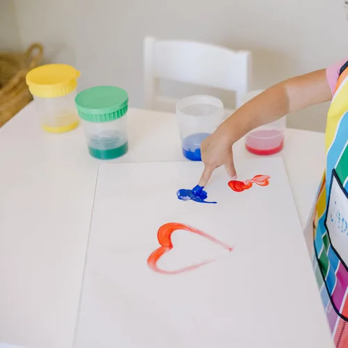 Vista 8 de Melissa & Doug Juego de pintura para dedos (4 piezas) - Rojo, Amarillo, Azul, Verde