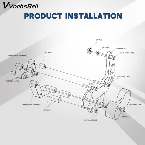Vista 3 de Kit de Soporte de Compresor AC R4 de Intercambio LS con Tensor Compatible con LSX, LS2 LS3 LS6 LQ4 LQ9 L92 L99 Camiones/SUV Vortec GM R4 Compresor