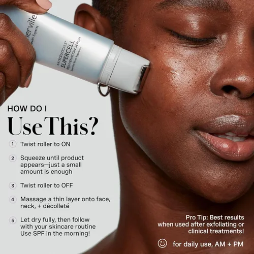 Vista 6 de Kate Somerville KateCeuticals® SuperCell - Suero peptídico de rejuvenecimiento para reparar la piel dañada y reducir líneas finas y arrugas, 1 onza