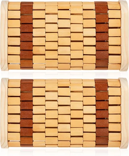 Soaoo 2 almohadas de sauna de bambú para el cuello, almohada de respaldo de sauna, almohada cervical de madera, accesorios de sauna, reposacabezas