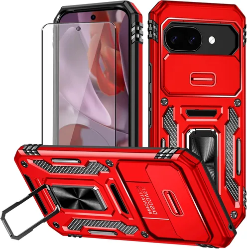 Vista 14 de Funda para Pixel 6a, Google Pixel 6A con protector de pantalla HD, [grado militar de 16 pies probada en caídas], anillo protector a prueba de golpes