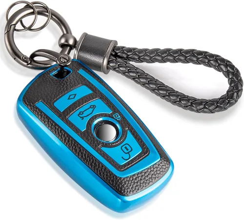 Vista 14 de Funda de llavero para BMW, accesorio de llavero de lazo trenzado