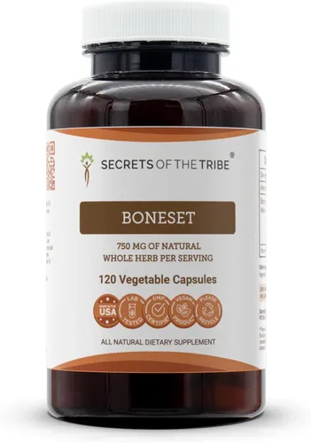 Vista 6 de Secrets of the Tribe Boneset 60 cápsulas, hechas con cápsulas vegetales y boneset (Eupatorium perfoliatum) hierba seca (60 unidades)
