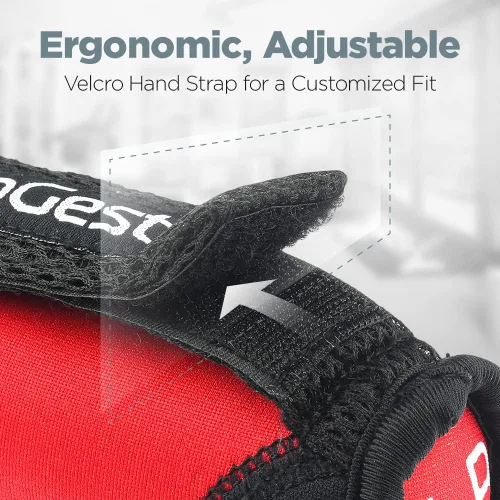 Vista 5 de Logest Pesas Suaves para Manos - Mancuernas de Neopreno Ajustables (1 libra, 2 libras, 3 libras, 4 libras) - Rojo, Amarillo, Azul, Morado - Correas