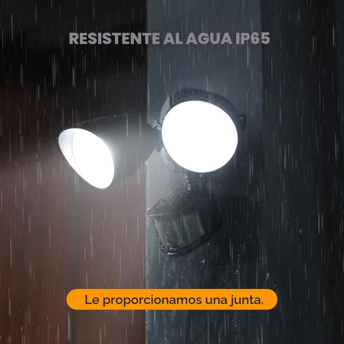 Vista 8 de LUTEC - Luces LED de seguridad de 32 W, 3500 lúmenes, con sensor de movimiento para exteriores, 5000 K luz diurna, IP65 impermeable, de atardecer al