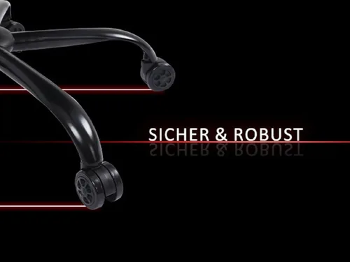 Vista 6 de Gaming Chair for Adults with Footrest & Lumbar Support - High Weight Capacity PU Leather Computer Chair, 360° Swivel, Orange