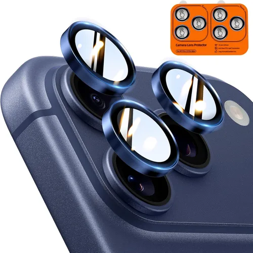 Vista 33 de TOCOL Protector de lente de cámara para iPhone 14 Pro Max / iPhone 14 Pro, protector de lente de cámara de vidrio templado HD individual resistente