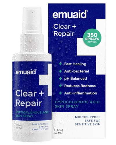 emuaid Clear + Repair - Spray de ácido hipocloroso para la piel, protección hidratante para la cara y la niebla, cuidado multiusos para pieles