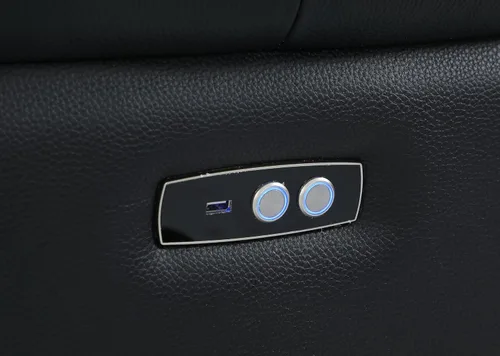 Vista 37 de BlackJack Furniture Venice - Sofá modular de cuero italiano de grano superior de 5 piezas con 3 reclinables eléctricos, reposacabezas ajustable