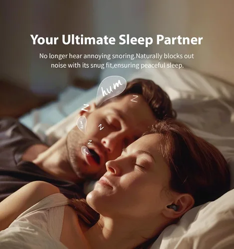 Vista 2 de Auriculares invisibles para dormir, audífonos para dormir de lado (negro)