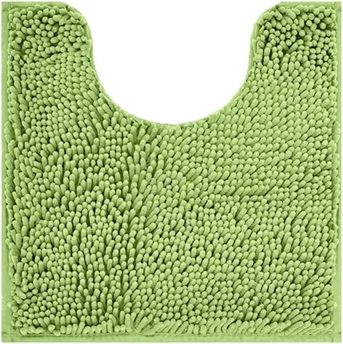 Reyox Tapete de baño de felpilla, tapetes para inodoro en forma de U, tapete de baño de felpa suave, absorbente y peludo, tapete de contorno de
