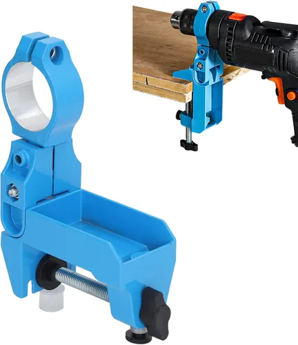 Vista 7 de Soporte de taladro eléctrico giratorio de 360 grados con soporte de prensa de taladro de ajuste de 90 grados para perforación de precisión