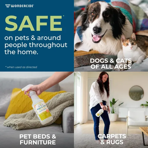 Vista 6 de Wondercide - Spray para pulgas, garrapatas y mosquitos para mascotas y hogar con aceites esenciales naturales - Asesino, control, prevención