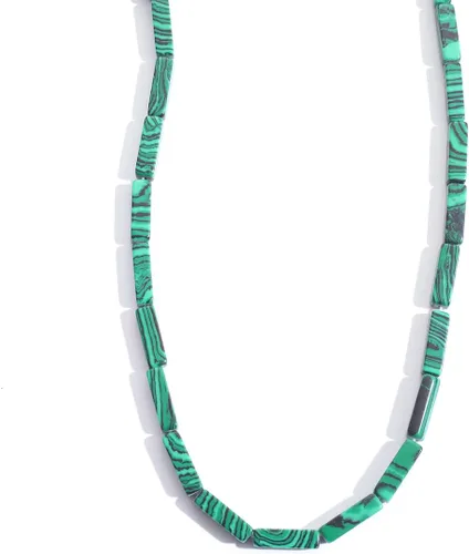 Vista 15 de Columna rectangular de 0.157 x 0.512 in, piedra natural, piedra de amazonita, cuentas sueltas, tubo de energía curativa para hacer joyas