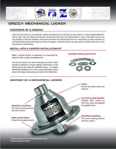 Vista 3 de Yukon Gear & Engranaje del eje (YGLTV6-30) Armario Grizzly para V6 30 Spline, V6 Diferencial - 30 Spline
