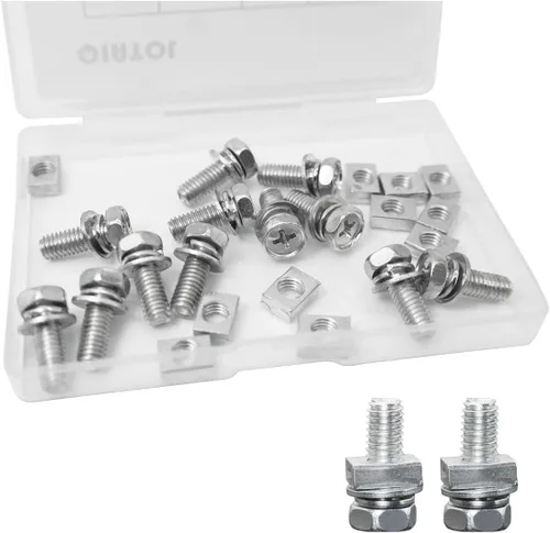 Vista 9 de Juego de 6 piezas de pernos y tuercas, pernos y tuercas para batería de motocicleta, tornillo y tuerca de batería de motocicleta M6x16MM, pernos