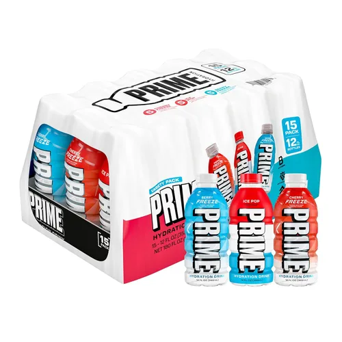 Vista 13 de PRIME Hydration Cherry Freeze & Future Freeze - Bebidas deportivas con agua de coco, electrolitos mejorados para reponer líquidos, cero azúcar