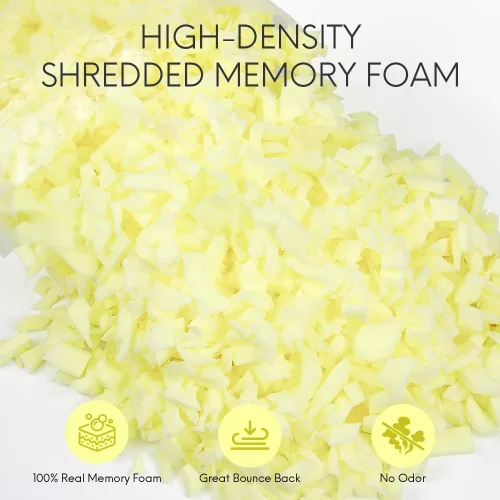 Vista 3 de Relleno de puf de 5 libras, relleno de espuma viscoelástica triturada, relleno de puf, relleno de puf para sofá, animales de peluche, cama de perro