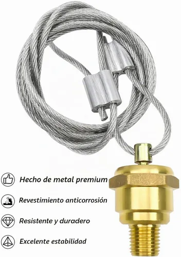 Vista 4 de ¼" válvula de drenaje del tanque de aire NPT con 60" cable para semi