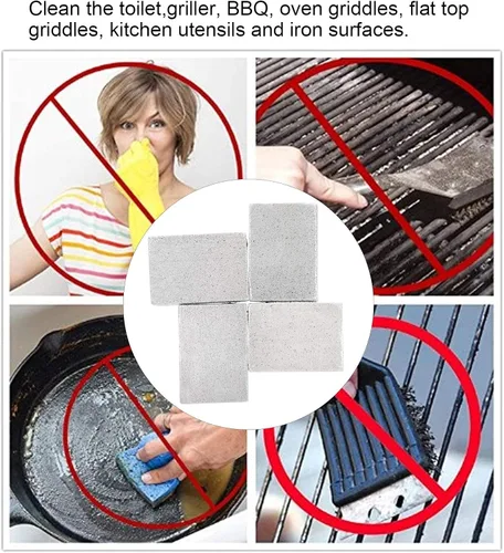 Vista 4 de Bloque de ladrillos de limpieza de plancha, limpieza de parrilla resistente, ladrillos de piedra, limpiador de plancha, piedras pómez, eliminación