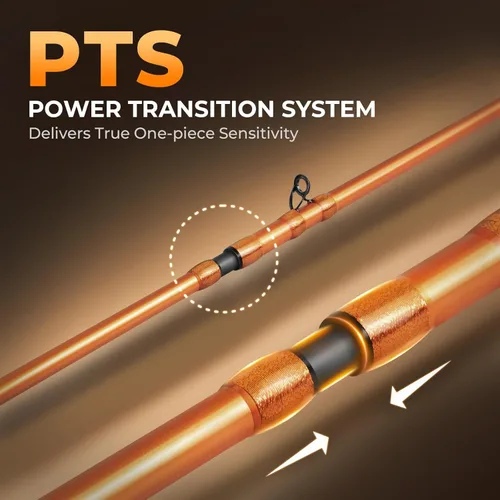 Vista 10 de KastKing Lethal Blaze - Combo de caña de pescar y carrete de doble punta, combo de spinning y baitcaster, diseño de patrón de llama, caña de grafito