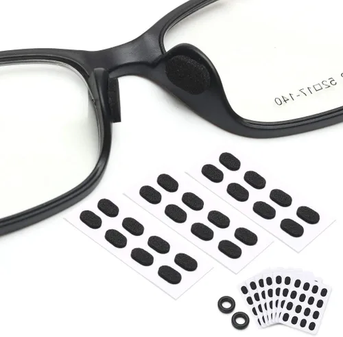 Vista 9 de 48 pares de almohadillas de nariz de espuma suave, autoadhesivas, almohadillas nasales antideslizantes para lentes, lentes de sol, anteojos