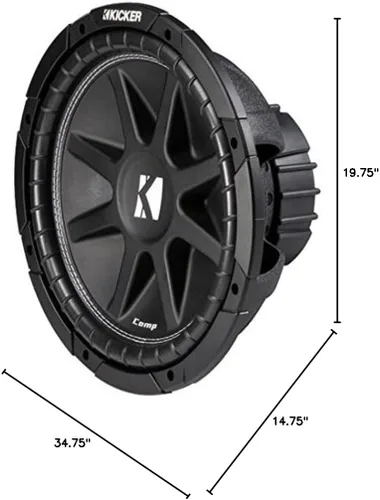 Vista 2 de KICKER Paquete 43C124-N con subwoofer Comp C12 Triple de 12" cargado 900 vatios subwoofer - Final 1.3 Ohm