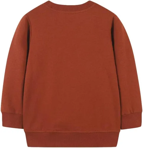 Vista 2 de Sudadera de algodón con cuello redondo y manga larga para niños pequeños