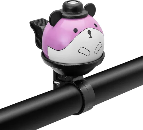 Vista 8 de ROCKBROS Campana de bicicleta para niños, campanas de bicicleta, campanas de ciclismo, lindo anillo de bola, accesorios de bicicleta para niñas