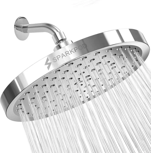 Vista 10 de SparkPod Cabezal de ducha – Lluvia de alta presión – Diseño de lujo de alta calidad – Reemplazo ajustable fácil de limpiar para tus cabezales