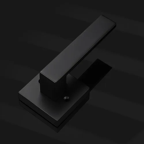 Vista 3 de Probrico Palanca Medio-Simulada Sin Giro en Negro Mate, Barra Cuadrada de Acero Inoxidable Palanca Simulada Individual, Manija Interior de Servicio