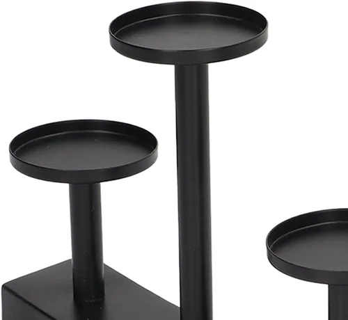 Vista 7 de Candelabro de metal, candelabros de luz de té, candelabros desmontables de pilar simple para mesa de comedor, centros de mesa, decoración de boda