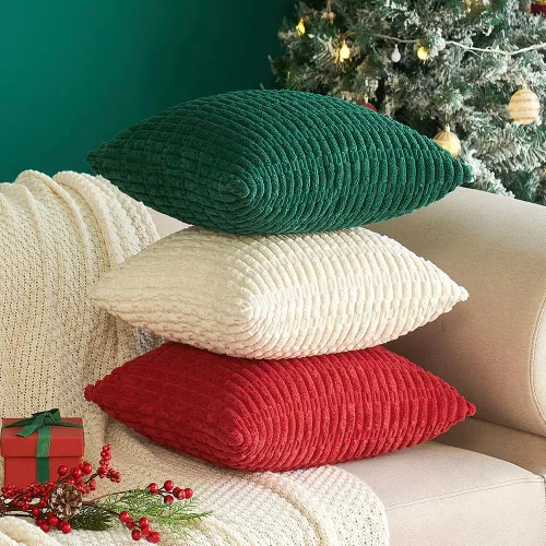 Vista 9 de MIULEE - Juego de 2 fundas decorativas para cojines, de pana, con moderno estilo campestre bohemio a rayas, decoración para el hogar, sofá, cama