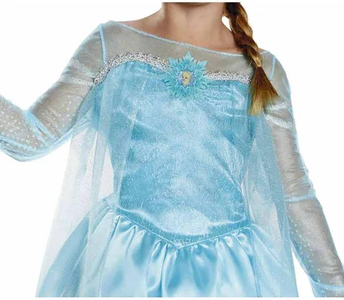 Vista 4 de Disguise Disney 's Frozen Elsa Snow Queen Vestido Classic Chicas Costume, Un solo