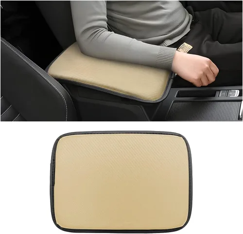 Vista 9 de AUCELI Funda esponjosa para reposabrazos de automóvil, almohadilla de consola central de automóvil con diamantes brillantes, protector de caja