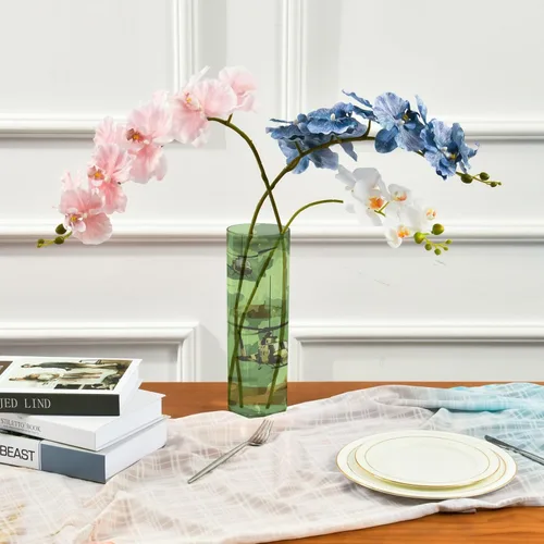 Vista 3 de Green Camouflage Helicopter Plastic Vase 11.8 x 3.9 Inch decorative Vases for Home Aesthetic Entryway Shelf Housewarming jarron para centros de mesa