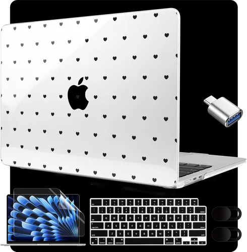 Vista 15 de MEEgoodo Funda para MacBook Air M4/M3/M2 de 15.3 pulgadas 2025 2024 2023, compatible con el modelo (A3241/A3114/A2941) para MacBook Air de 15