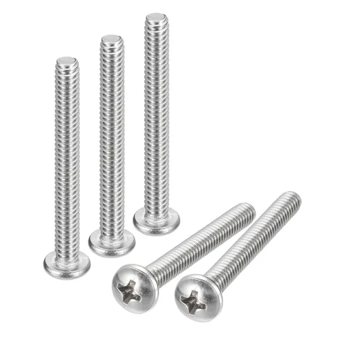 Vista 32 de uxcell Tornillos de máquina de cabeza redonda de 1/4-20x1, tornillo de acero inoxidable 304 18-8, accionamiento Phillips, totalmente roscado