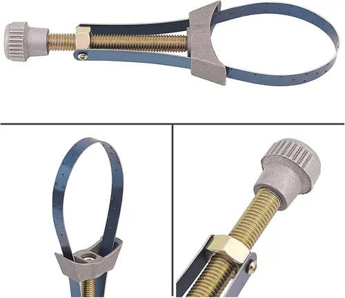 Vista 5 de AHL Llave de Correa para Filtro de Aceite de Coche 60mm a 120mm de Diámetro Ajustable Compatible con Coche, Camión, Honda Yamaha Suzuki